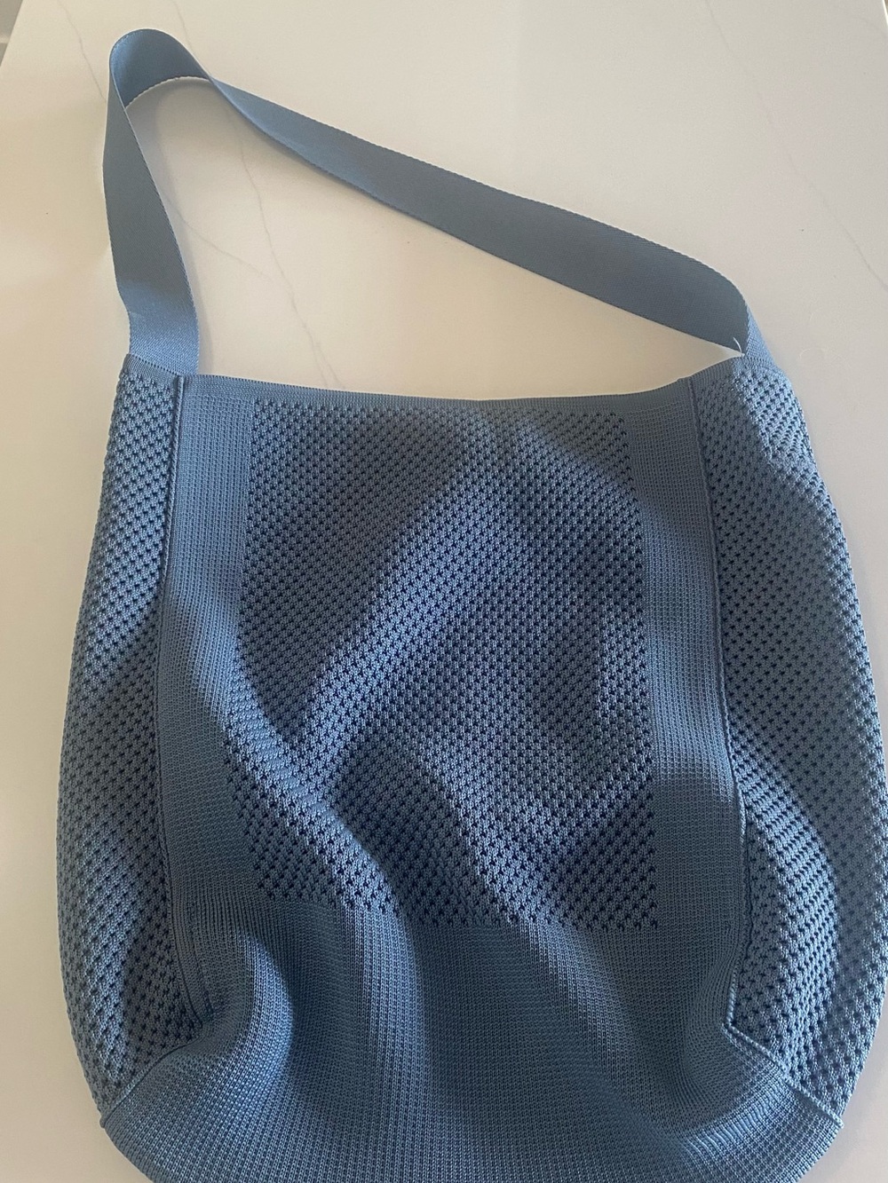 Everlane Sky Blue Knit Shoulder Bag - Picture 4 of 5